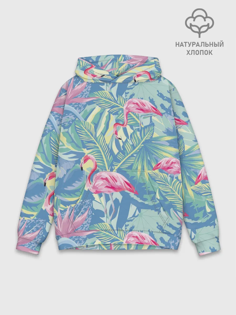 Худи мужской база хлопок / фламинго
