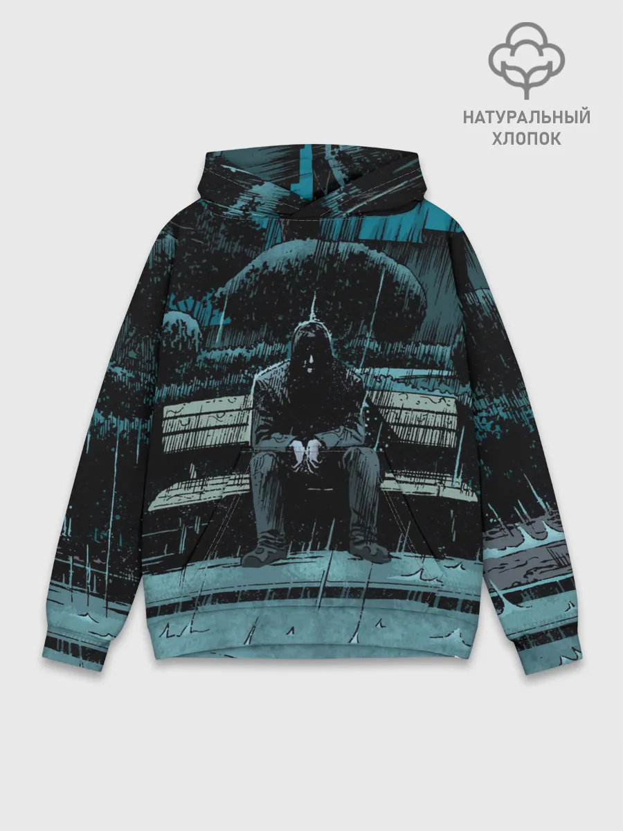 Худи мужской база хлопок / Киану Ривз - комикс о боге