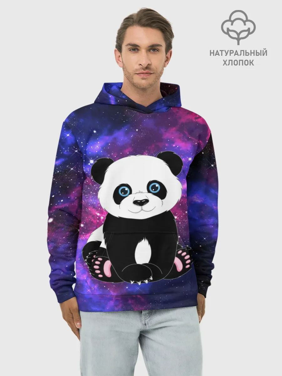 Худи мужской база хлопок / Space Panda