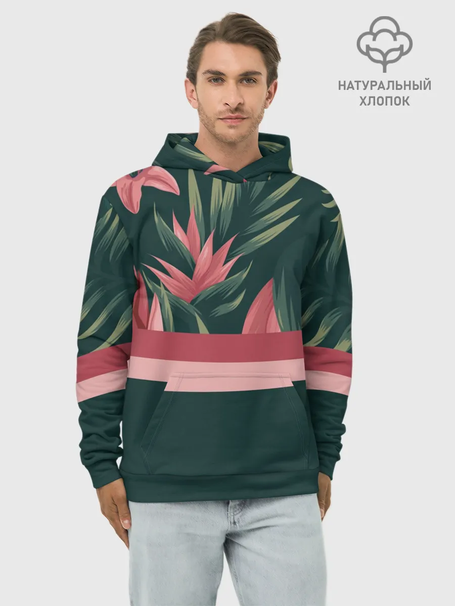 Худи мужской база хлопок / Лилии