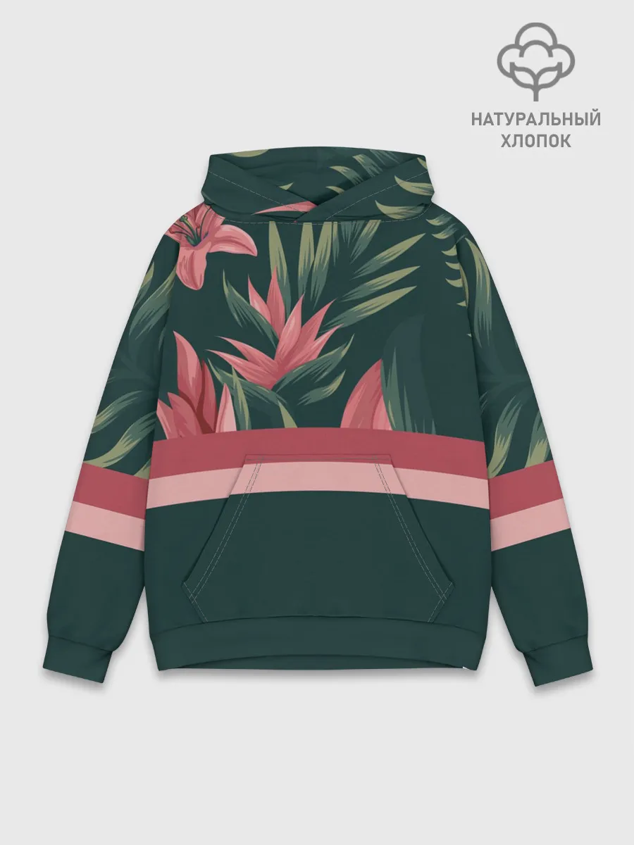 Худи мужской база хлопок / Лилии