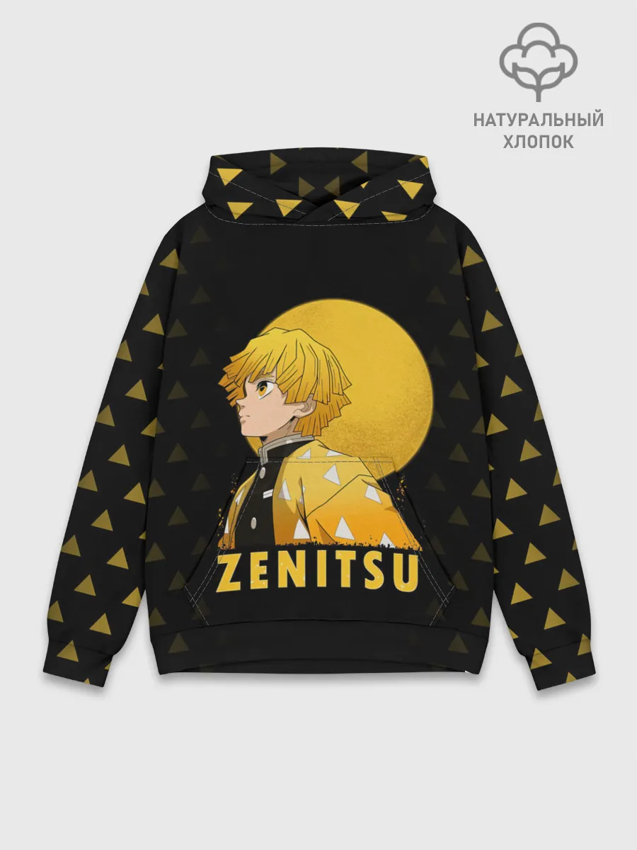 Худи мужской база хлопок / ZENITSU Kimetsu no Yaiba