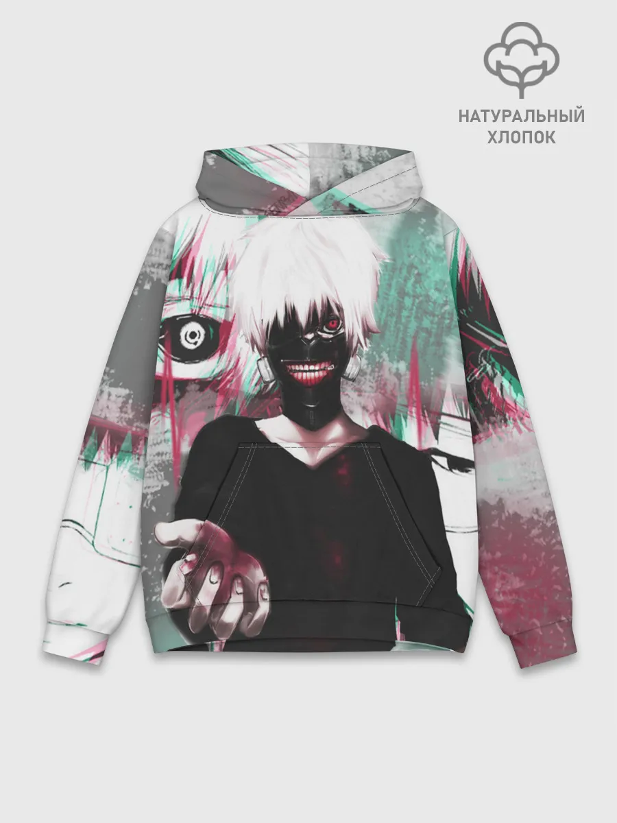 Худи мужской база хлопок / Полугуль Канеки