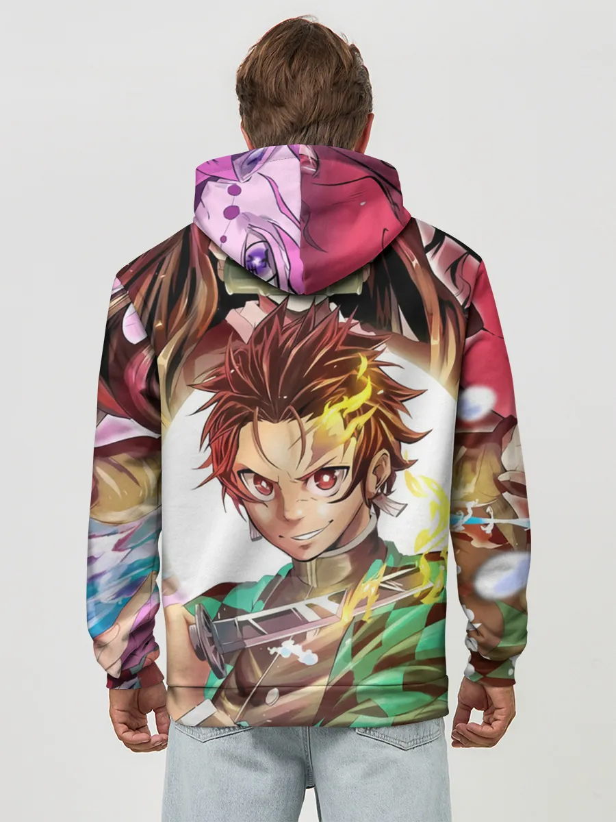 Худи мужской база хлопок / ТАНДЖИРО НЕЗУКО ЗЕНИЦУ / KNY