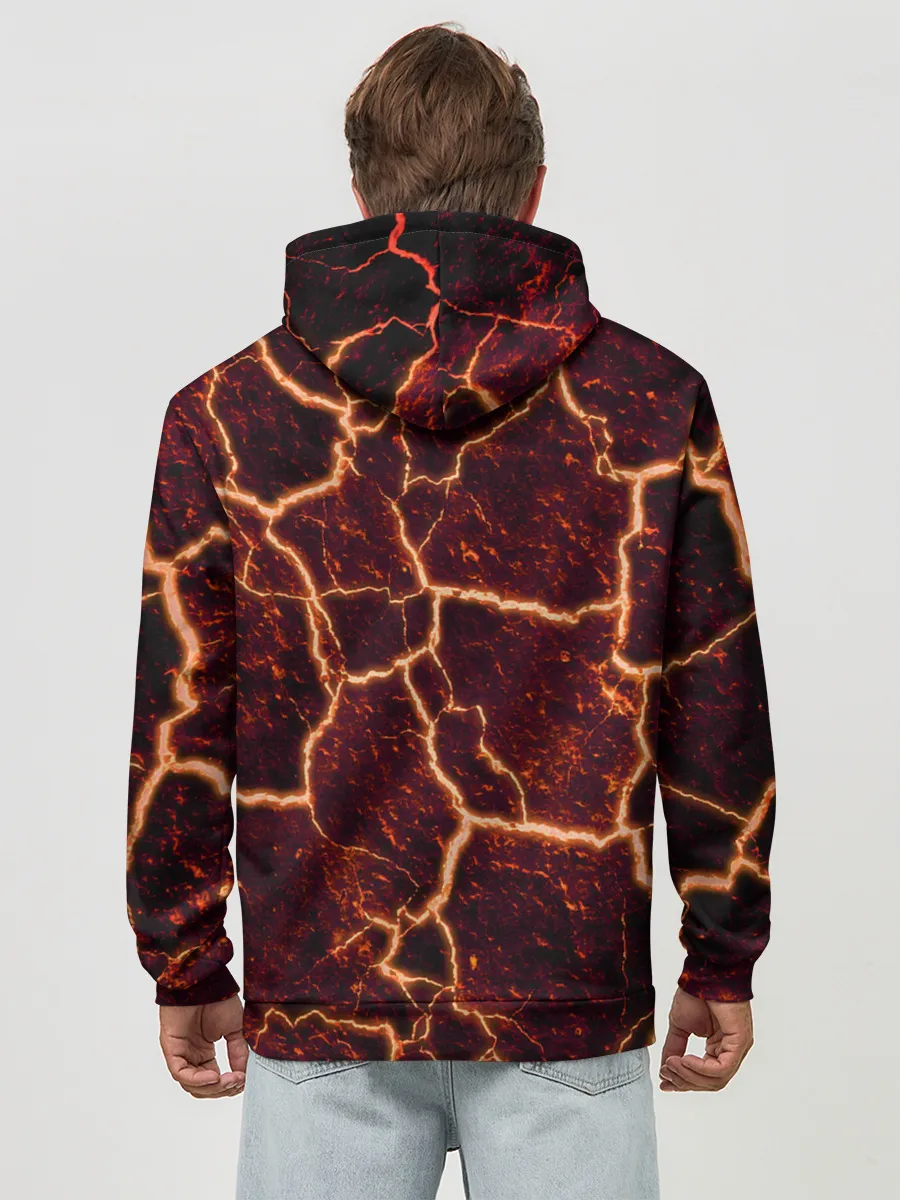 Худи мужской база хлопок / Лава