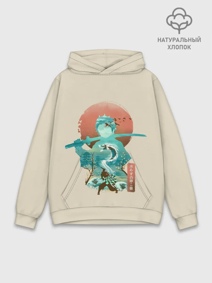 Худи мужской база хлопок / Demon Slayer. Tanjiro