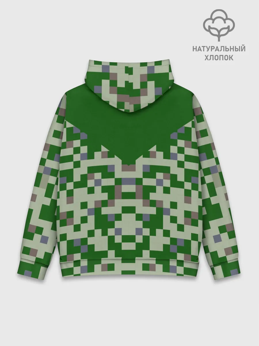 Худи мужской база хлопок / Minecraft Крипер