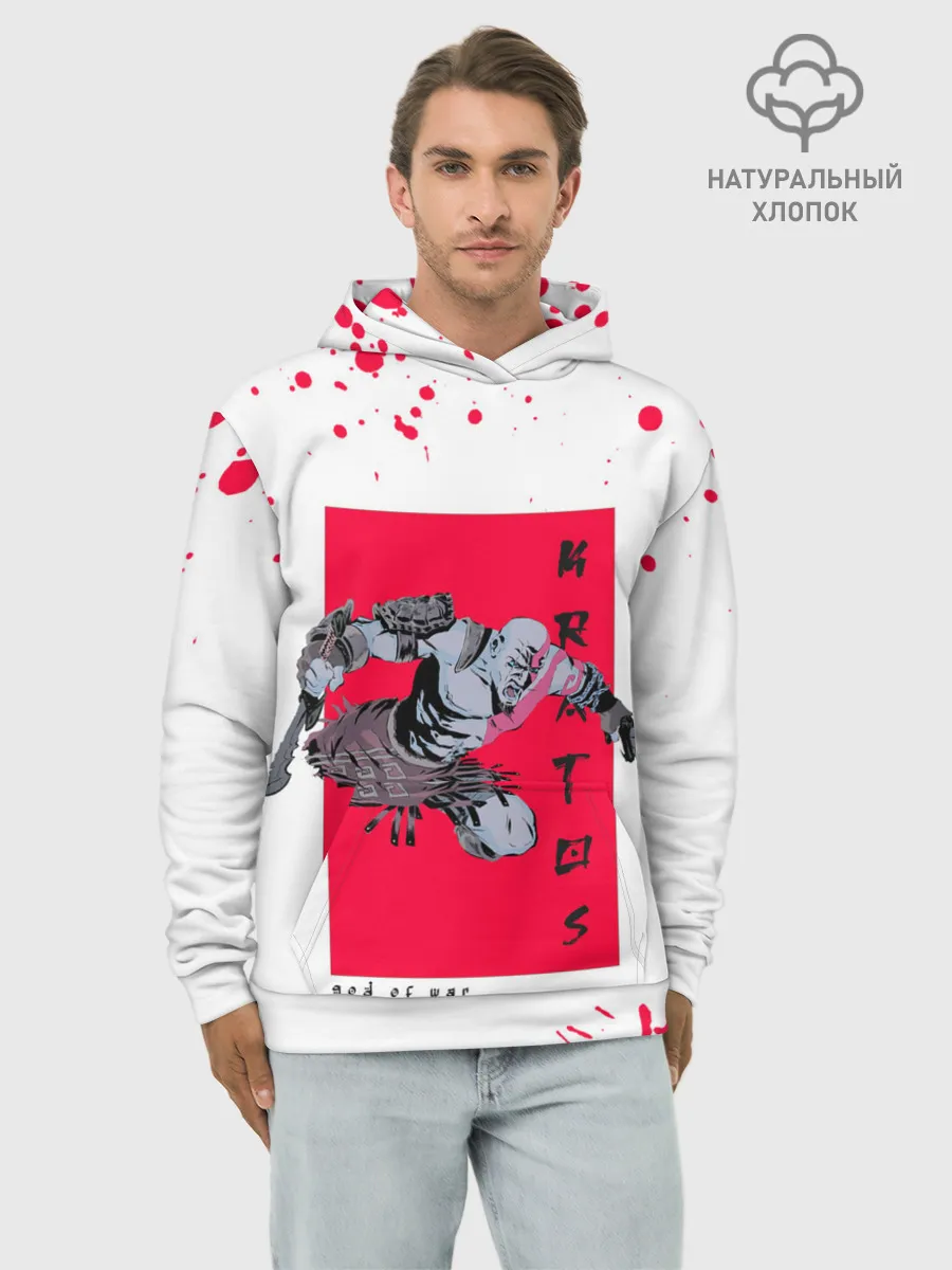 Худи мужской база хлопок / Young Kratos