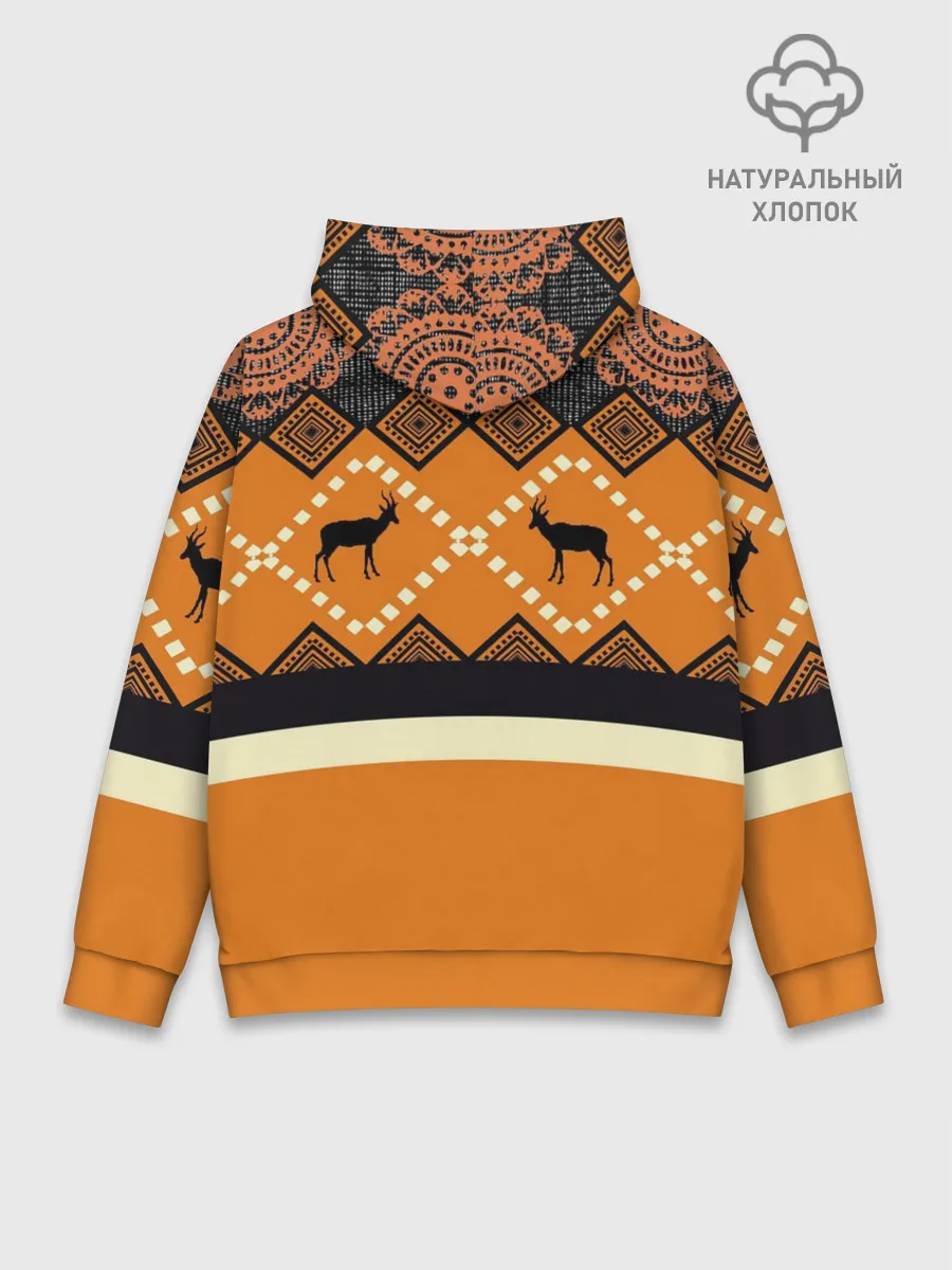 Худи мужской база хлопок / Африканский Мотив