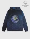 Худи мужской база хлопок / Земля в космосе