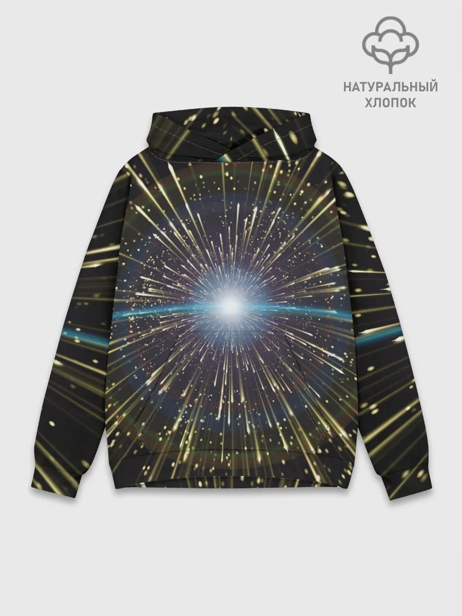 Худи мужской база хлопок / Неоновые стрелы