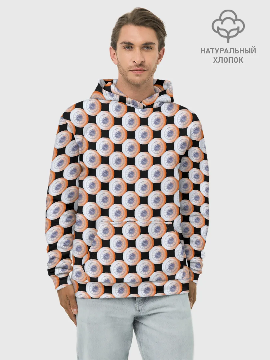 Худи мужской база хлопок / Часы
