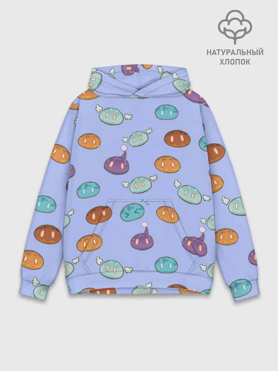 Худи мужской база хлопок / Genshin impact Slimes | Слаймы