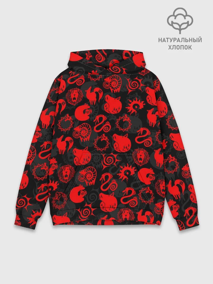 Худи мужской база хлопок / СИМВОЛЫ ГРЕХОВ 7 DEADLY SINS