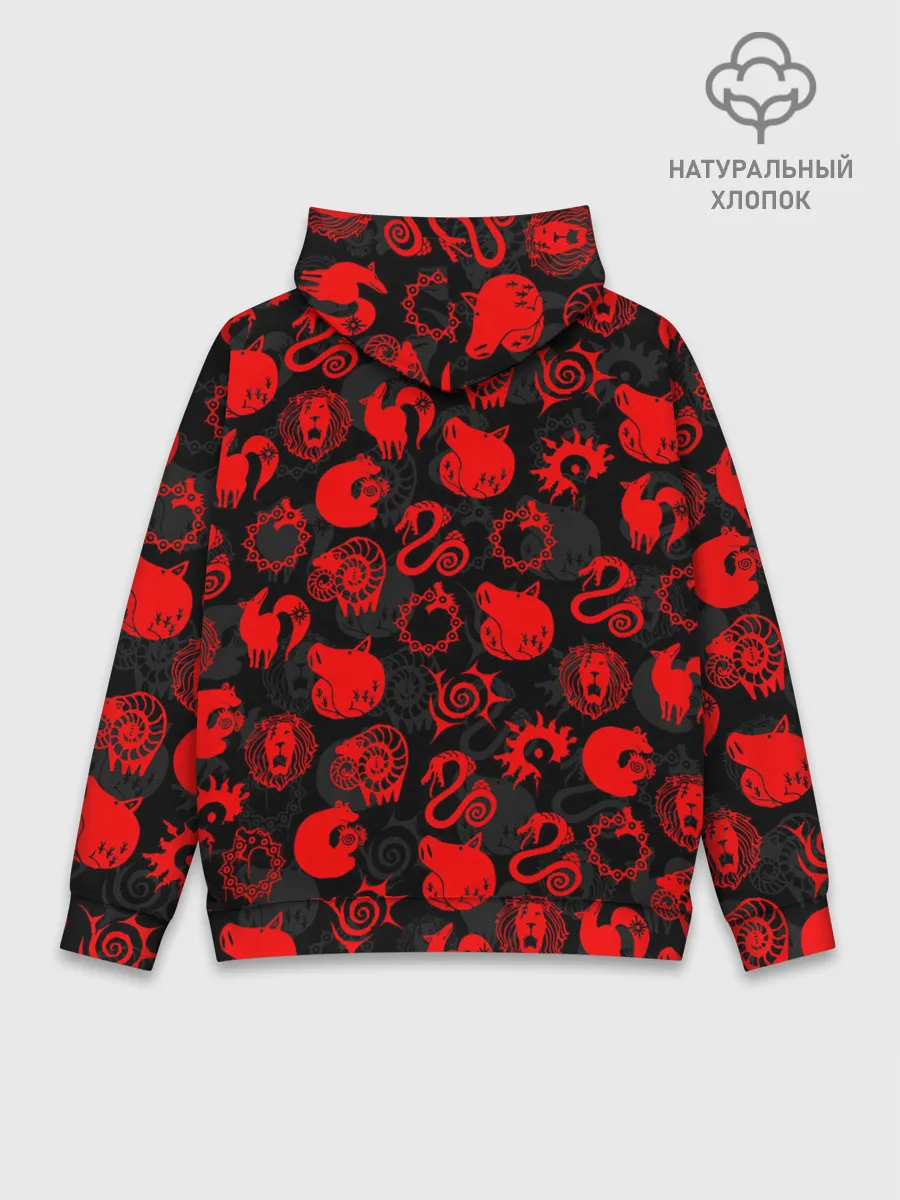 Худи мужской база хлопок / СИМВОЛЫ ГРЕХОВ 7 DEADLY SINS