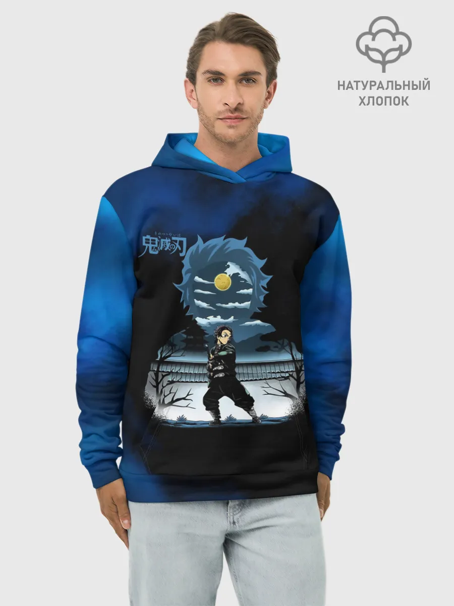 Худи мужской база хлопок / Тандзиро Камадо Kimetsu no Yaiba