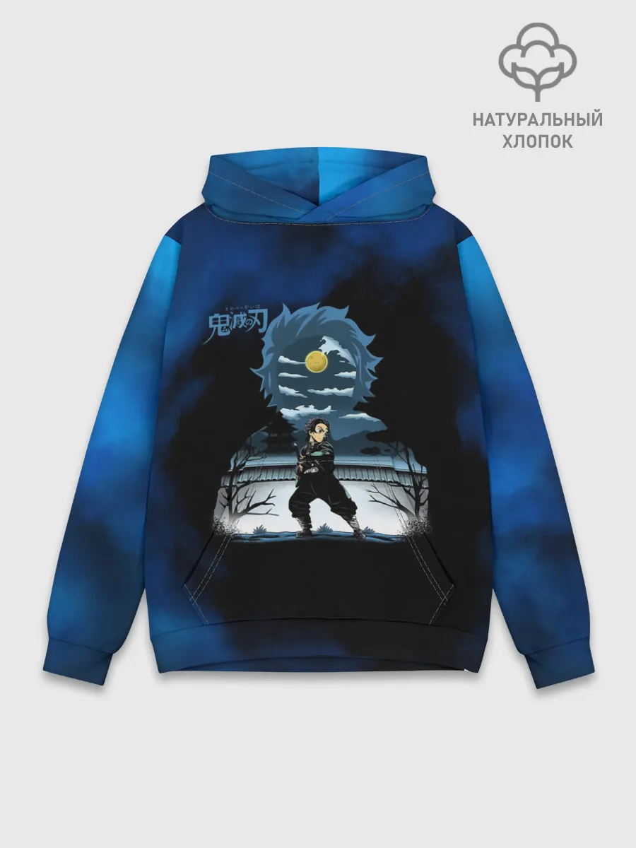 Худи мужской база хлопок / Тандзиро Камадо Kimetsu no Yaiba