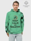 Худи мужской база хлопок / KEEP CALM and BREATHE