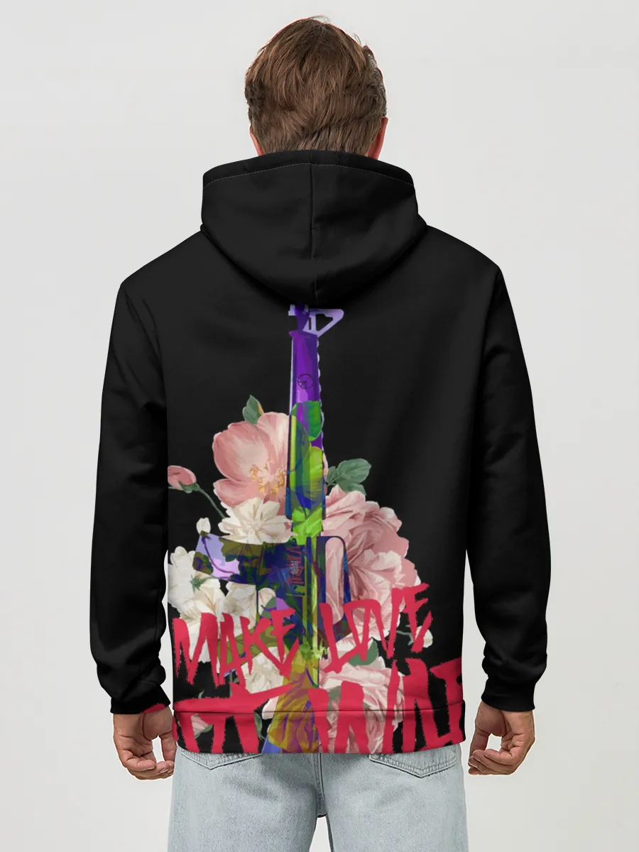 Худи мужской база хлопок / Нет войне.