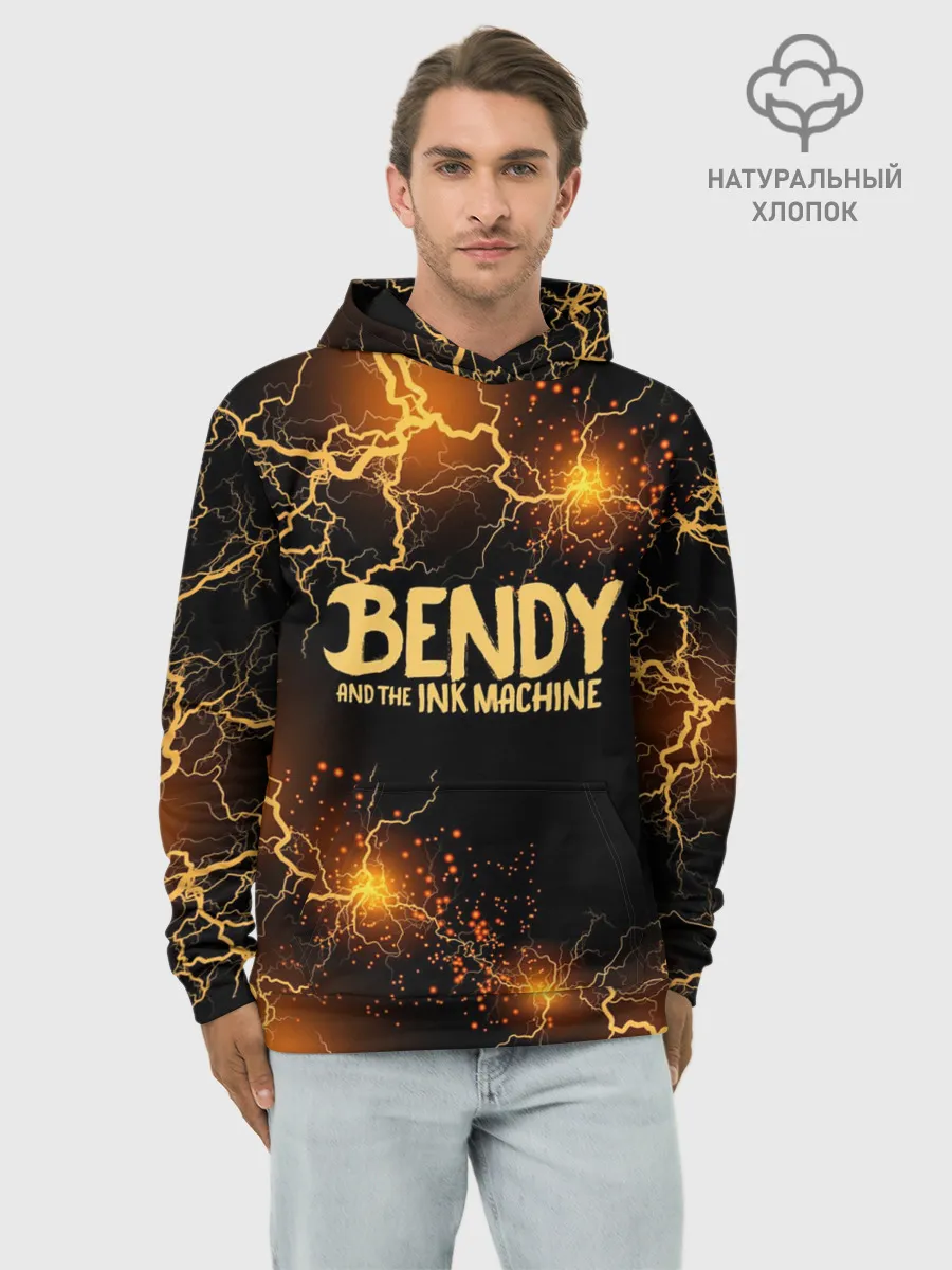 Худи мужской база хлопок / BENDY LOGO