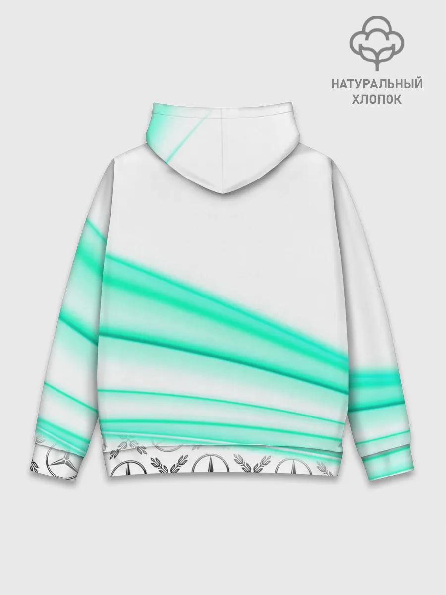 Худи мужской база хлопок / МЕРСЕДЕС АКВА / AQUA