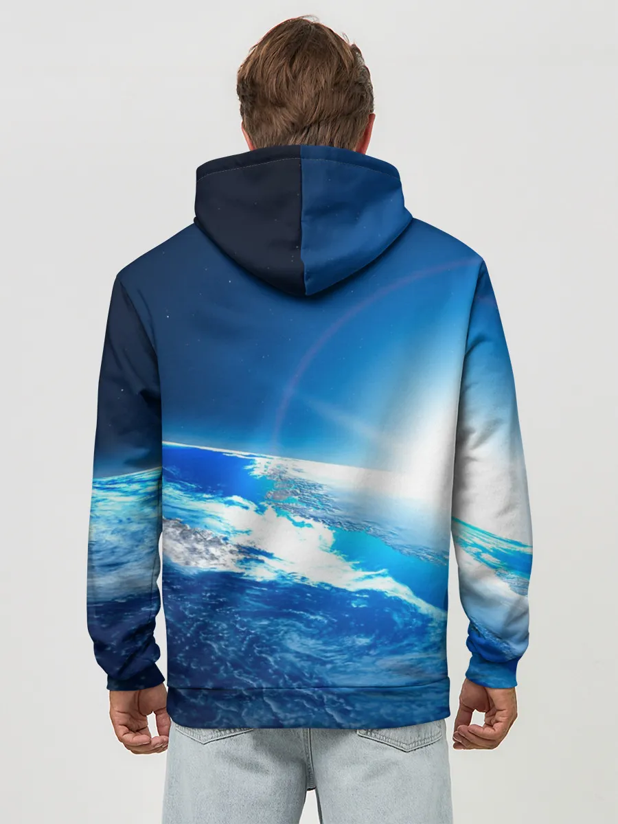 Худи мужской база хлопок / Юрий Гагарин Планета Земля