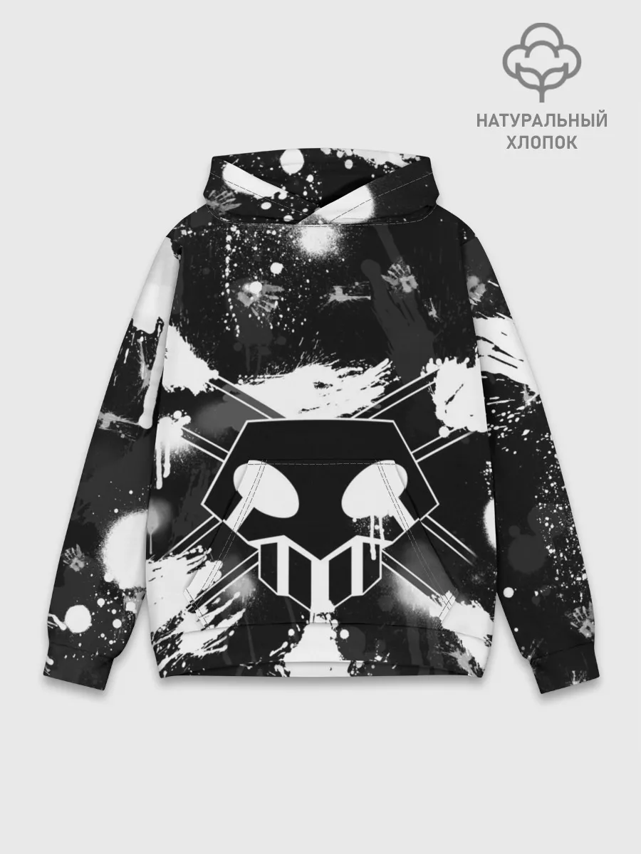 Худи мужской база хлопок / БЛИЧ ШИНИГАМИ ЛОГО НА СПИНЕ