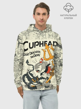 Худи мужской база хлопок / Cuphead and Devil