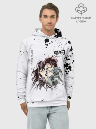 Худи мужской база хлопок / Танджиро и Незуко Камадо