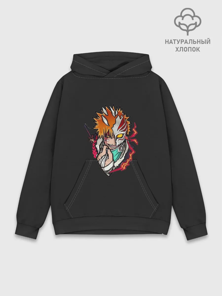 Худи мужской база хлопок / Ичиго. Маска от ковида
