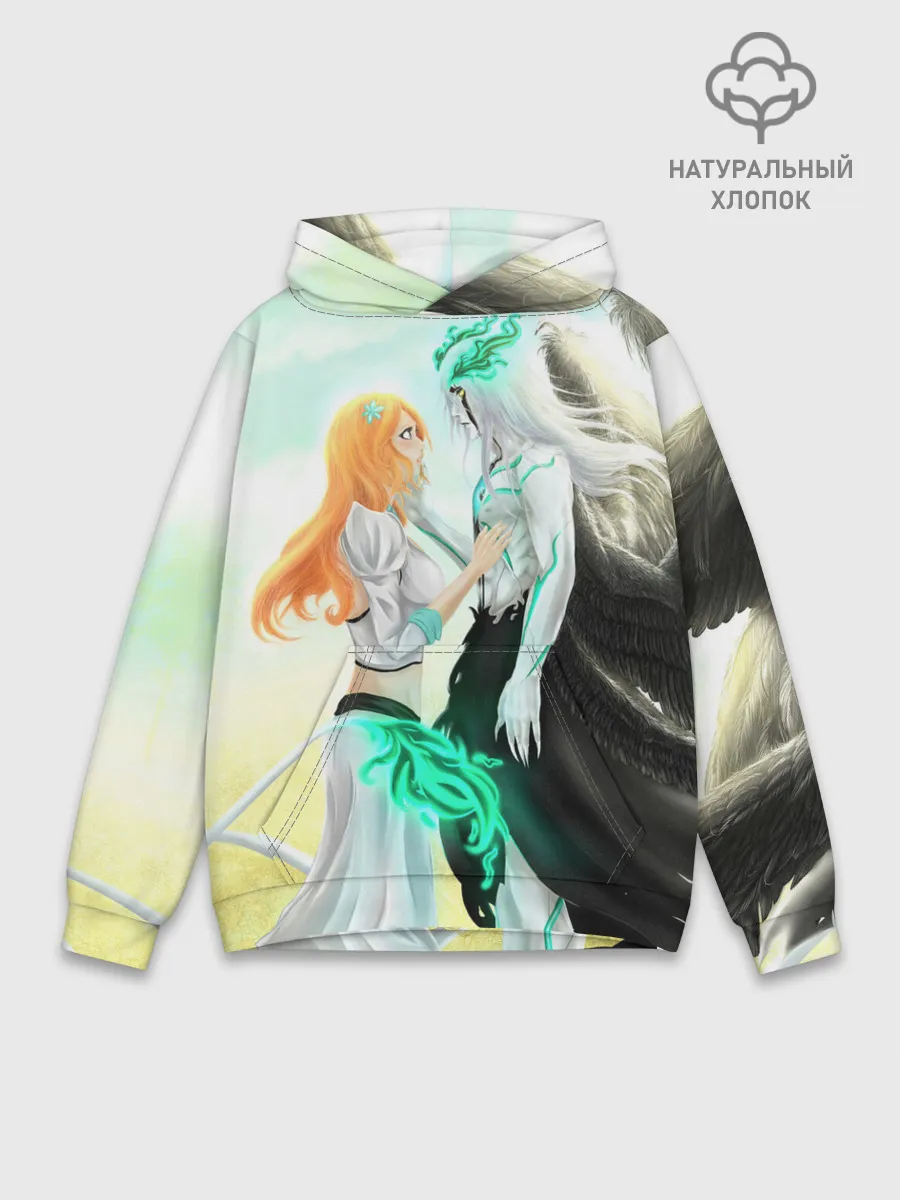 Худи мужской база хлопок / Bleach Grimmjow and Orihime