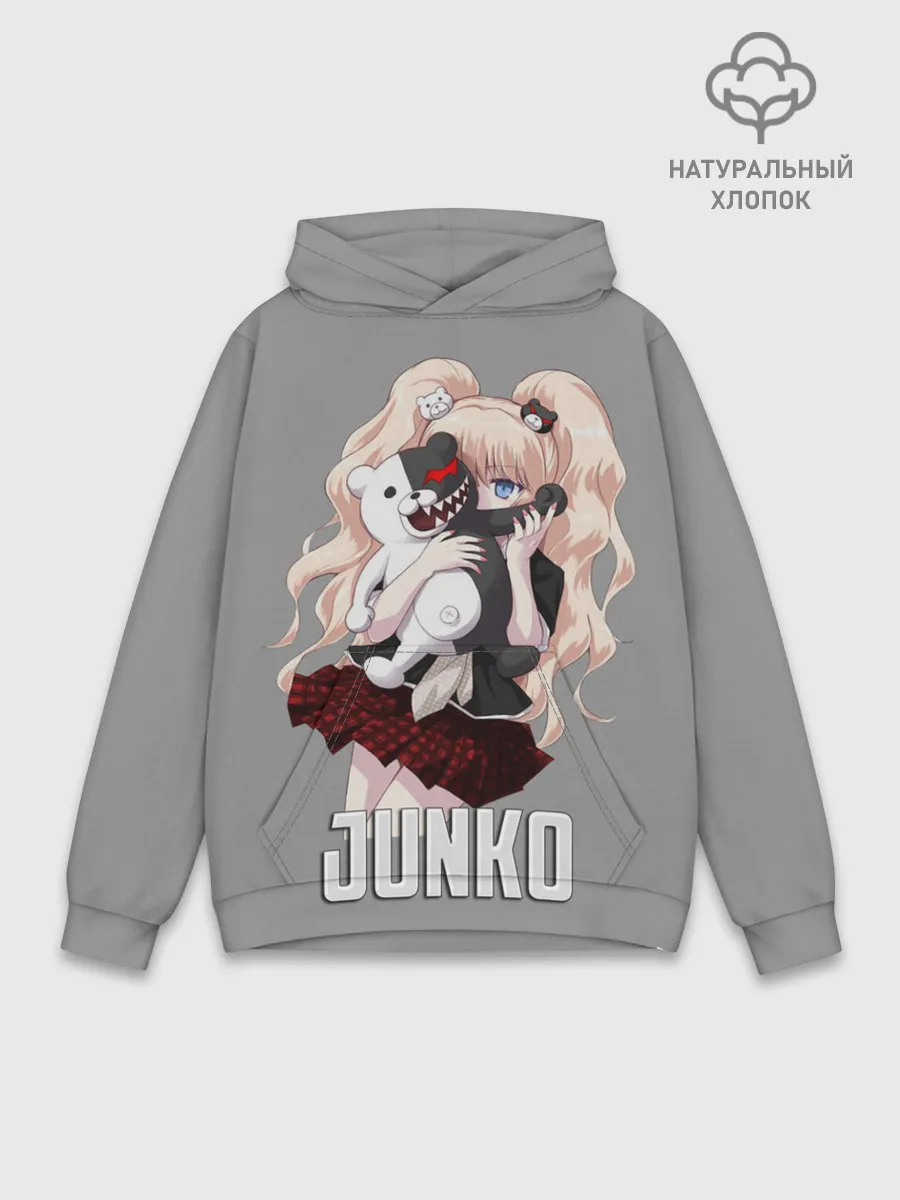 Худи мужской база хлопок / MONOKUMA / JUNKO