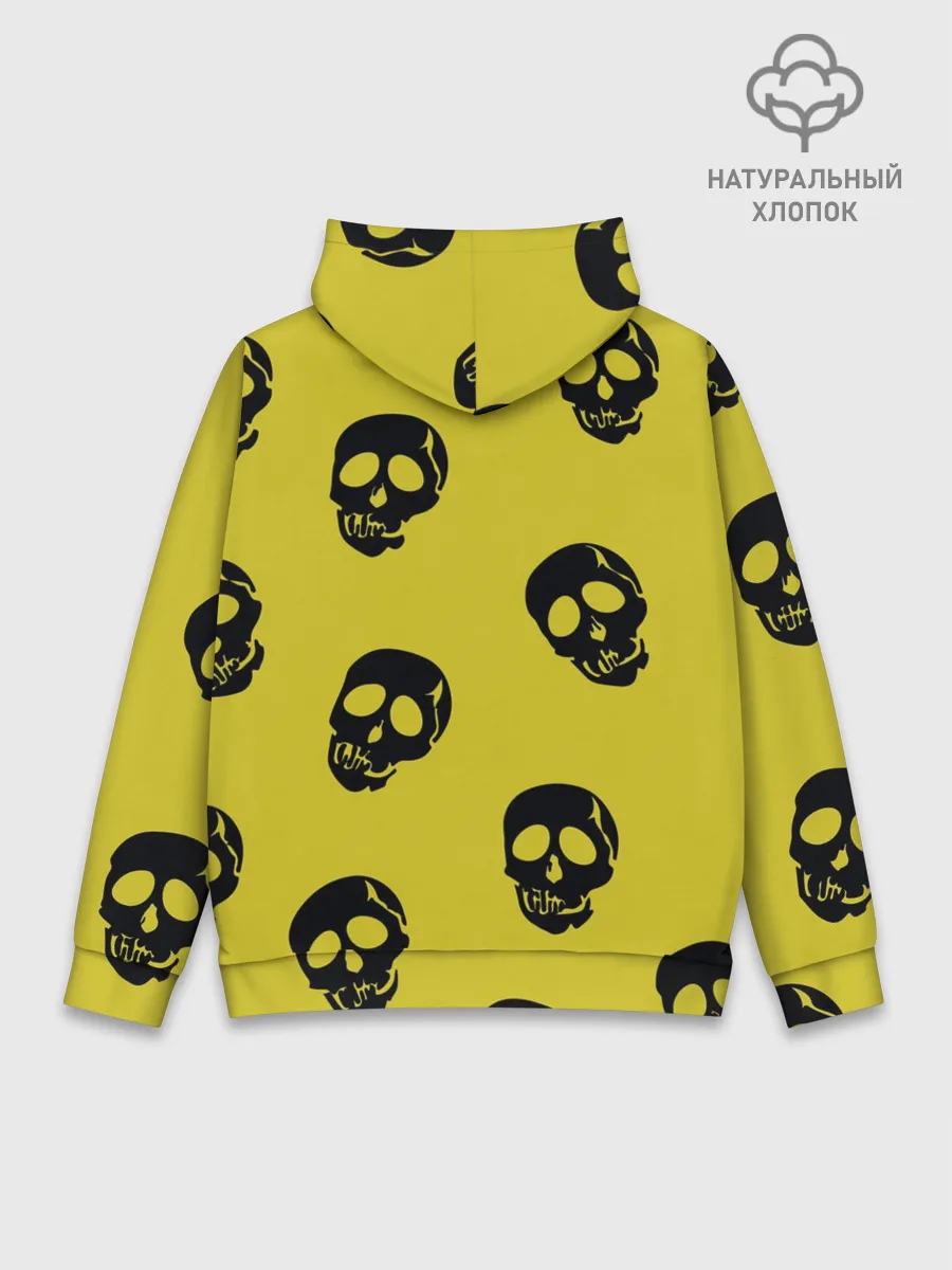 Худи мужской база хлопок / Yellow Skulls