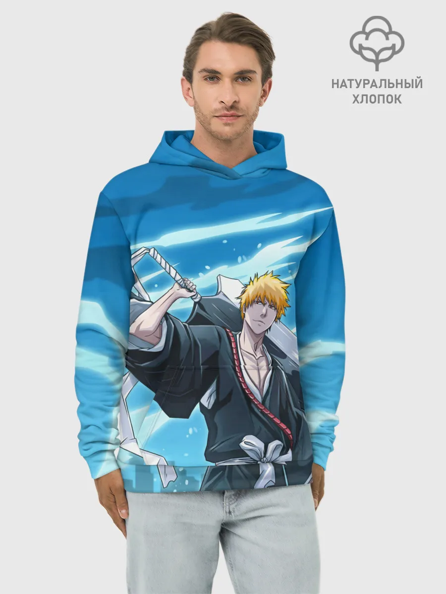 Худи мужской база хлопок / Bleach-Ichigo
