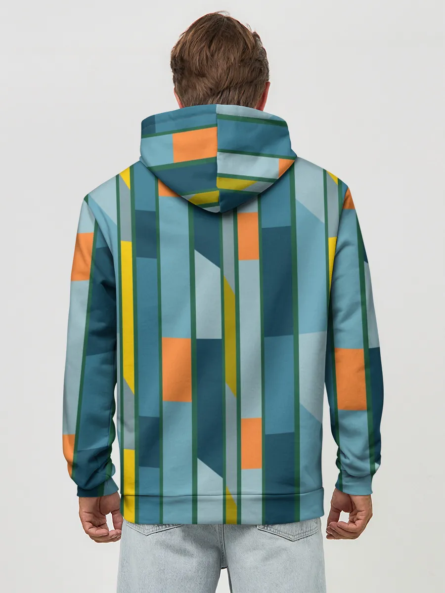 Худи мужской база хлопок / Абстракция в стиле модерн