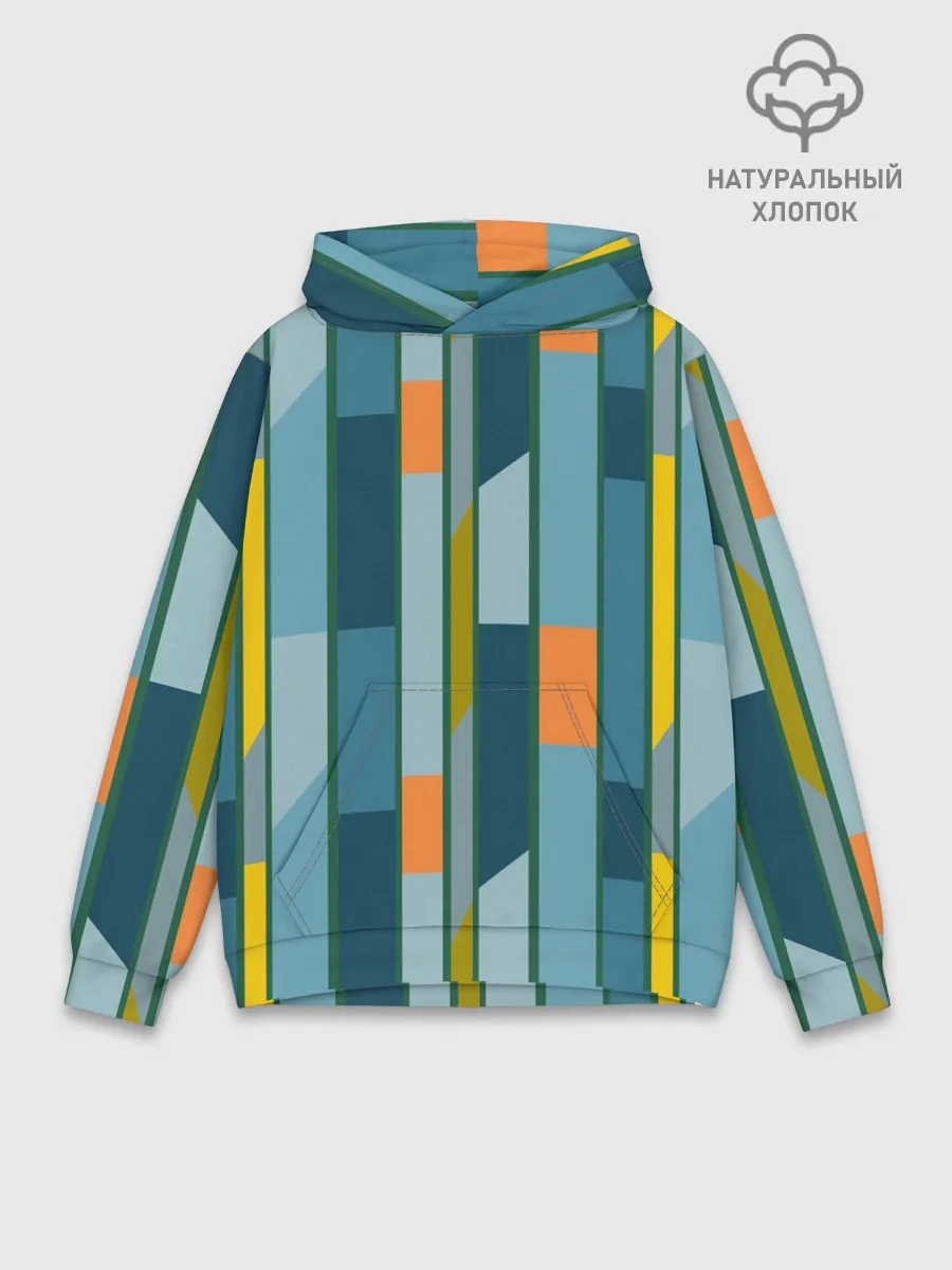 Худи мужской база хлопок / Абстракция в стиле модерн