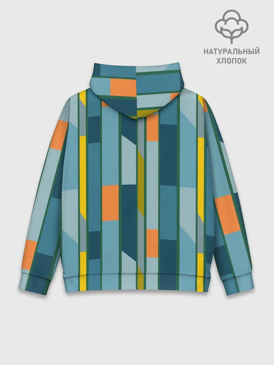 Худи мужской база хлопок / Абстракция в стиле модерн