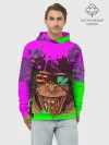 Худи мужской база хлопок / 3D Neon Monkey