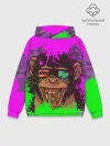 Худи мужской база хлопок / 3D Neon Monkey