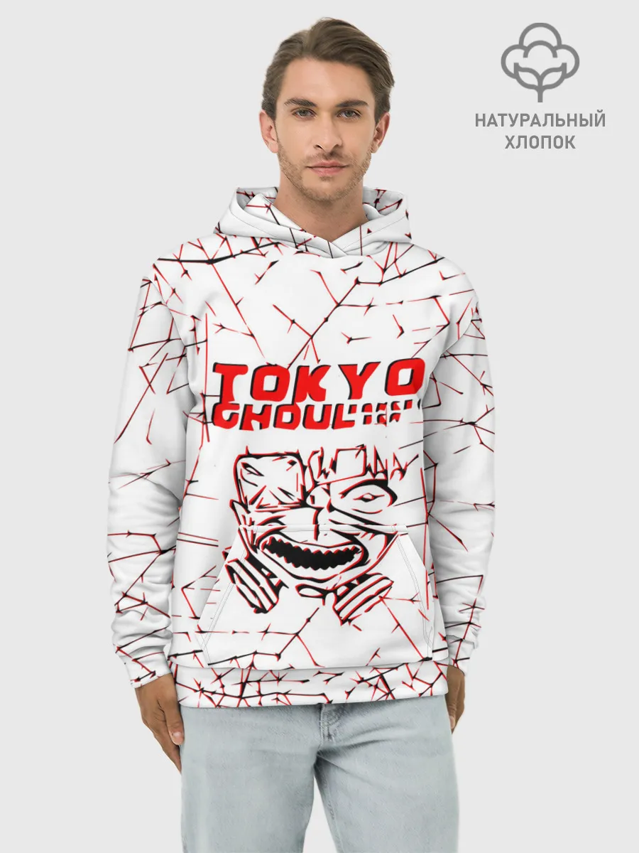 Худи мужской база хлопок / tokyo - ghoul