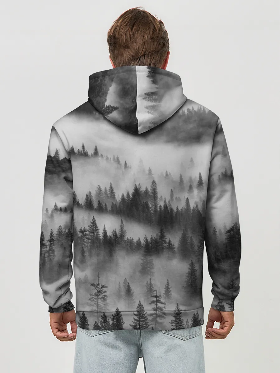 Худи мужской база хлопок / Лесной Дух