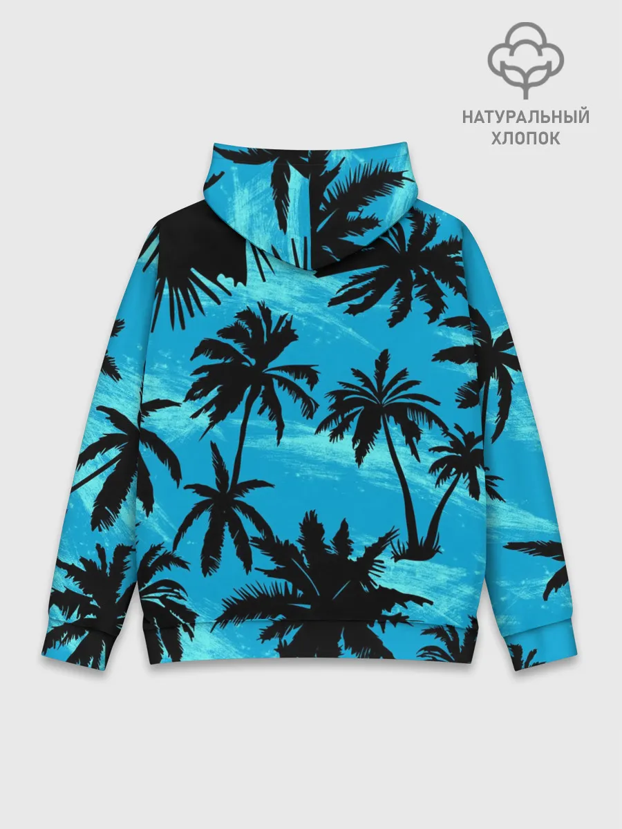 Худи мужской база хлопок / Пальмы в Горизонте