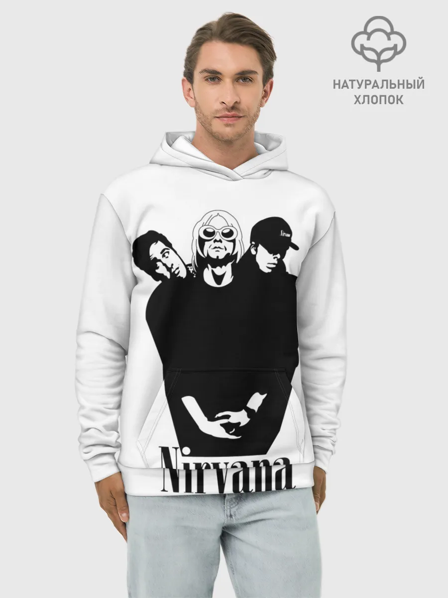 Худи мужской база хлопок / Nirvana Группа