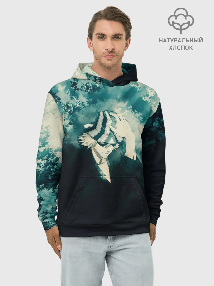 Худи мужской база хлопок / Bleach | Кискэ Урахара