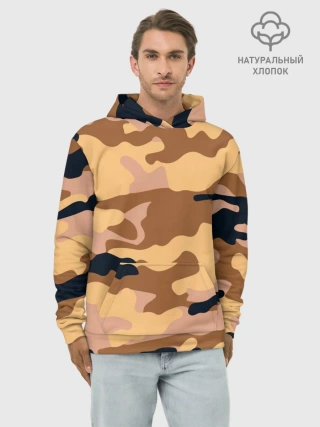 Худи мужской база хлопок / Камуфляж