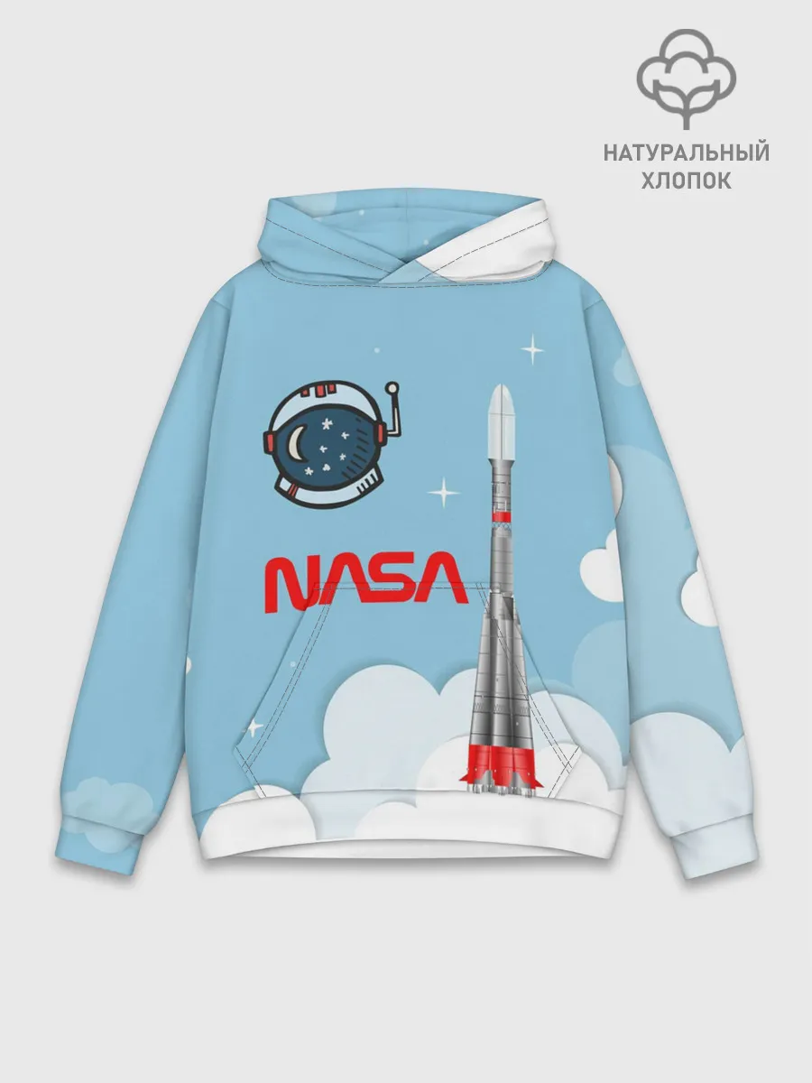 Худи мужской база хлопок / Mission NASA