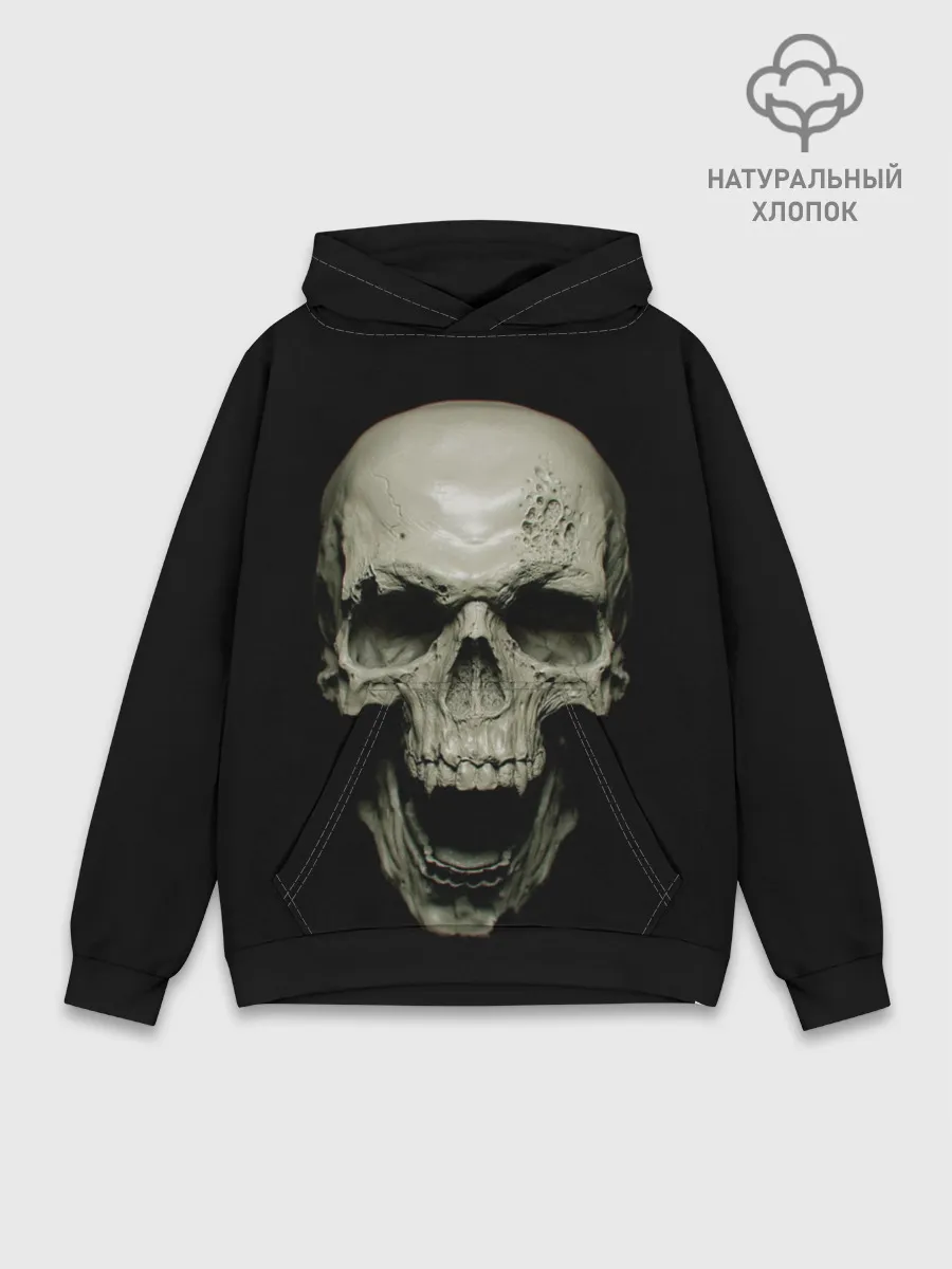 Худи мужской база хлопок / SKULL