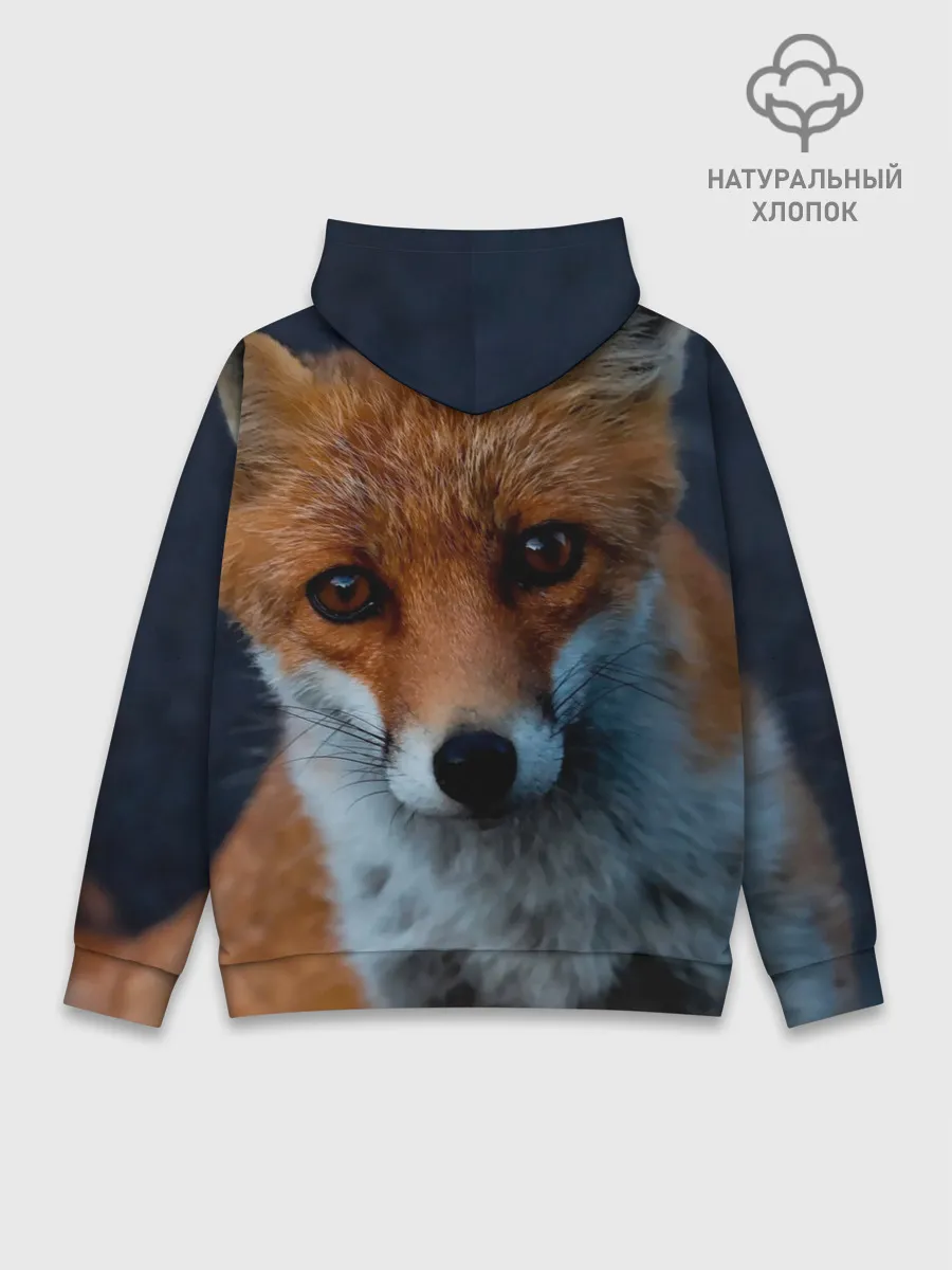 Худи мужской база хлопок / Мудрая лиса