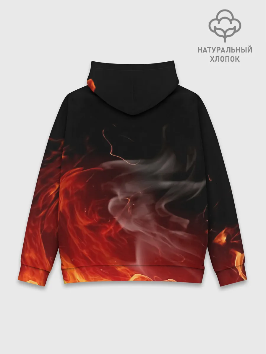 Худи мужской база хлопок / Незуко Камадо в огне