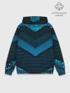 Худи мужской база хлопок / 3D luxury blue abstract